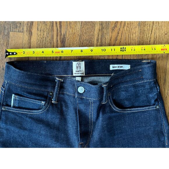 HIROSHI KATO Blue The Pen Slim Raw Selvedge USA Jeans Pants  Mens Size 30 - Picture 11 of 13